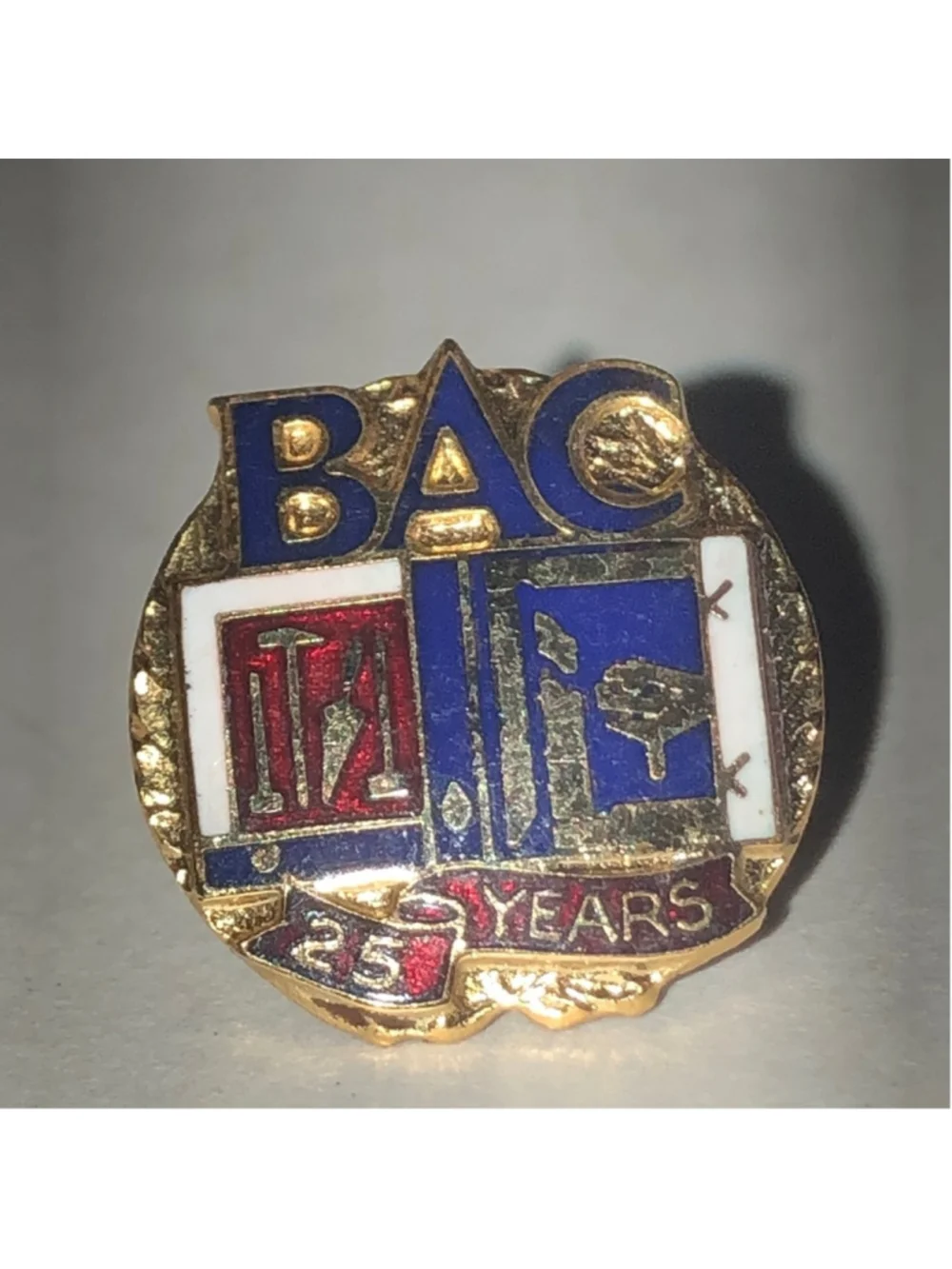 BAC International Union of Bricklayers and Allied Craftworkers 25 years pin